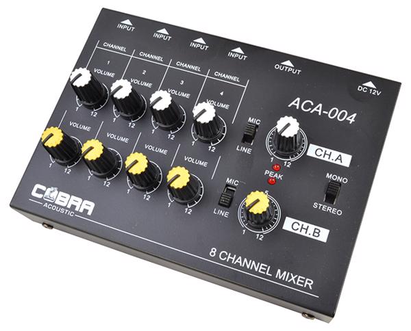 8 Channel Line Mixer 